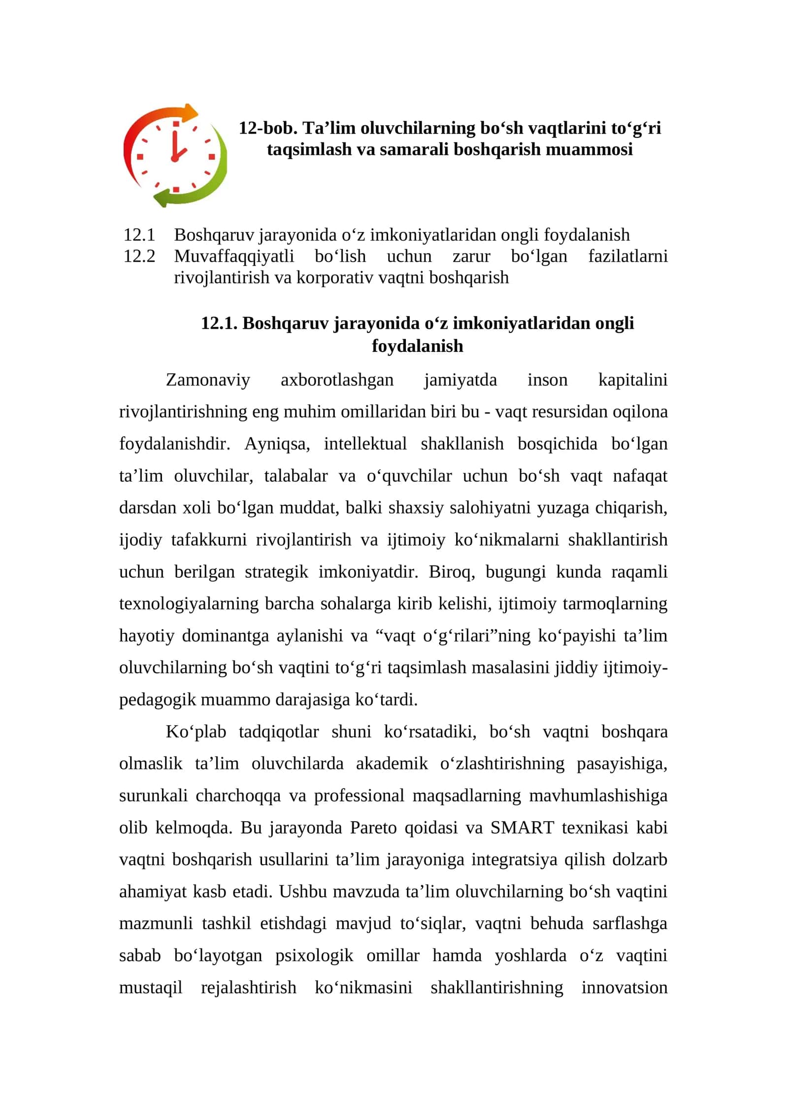 Talim Oluvchilarning bosh vqti...Mustaqil ish