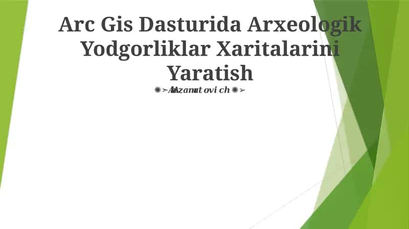 Arc GIS Dasturi
