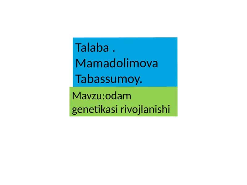 Odam genetikasi