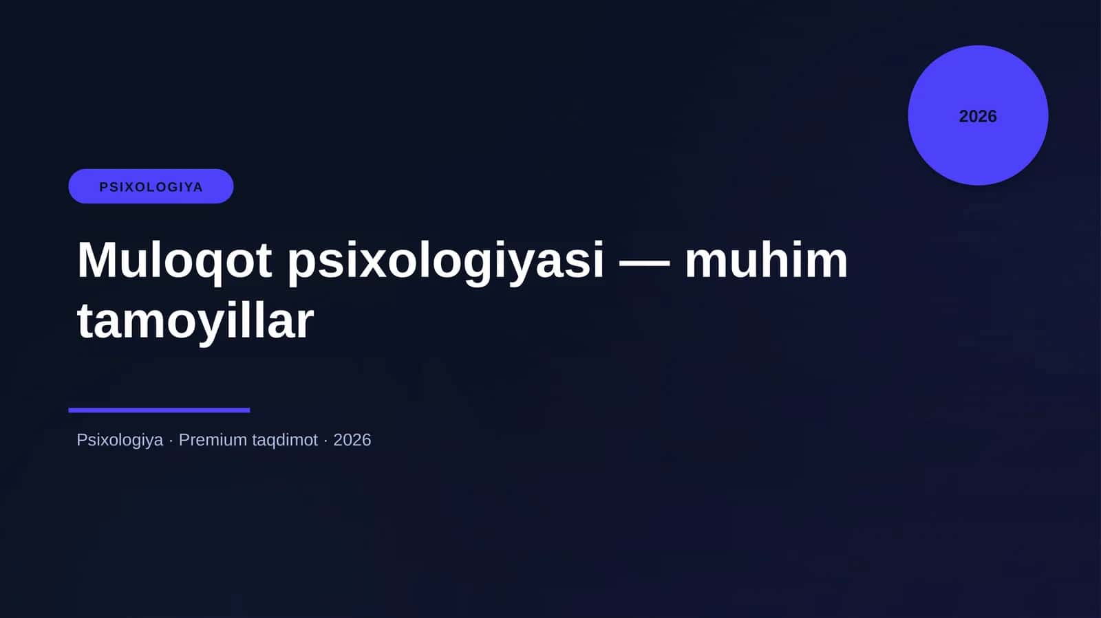 Muloqot psixologiyasi — muhim tamoyillar