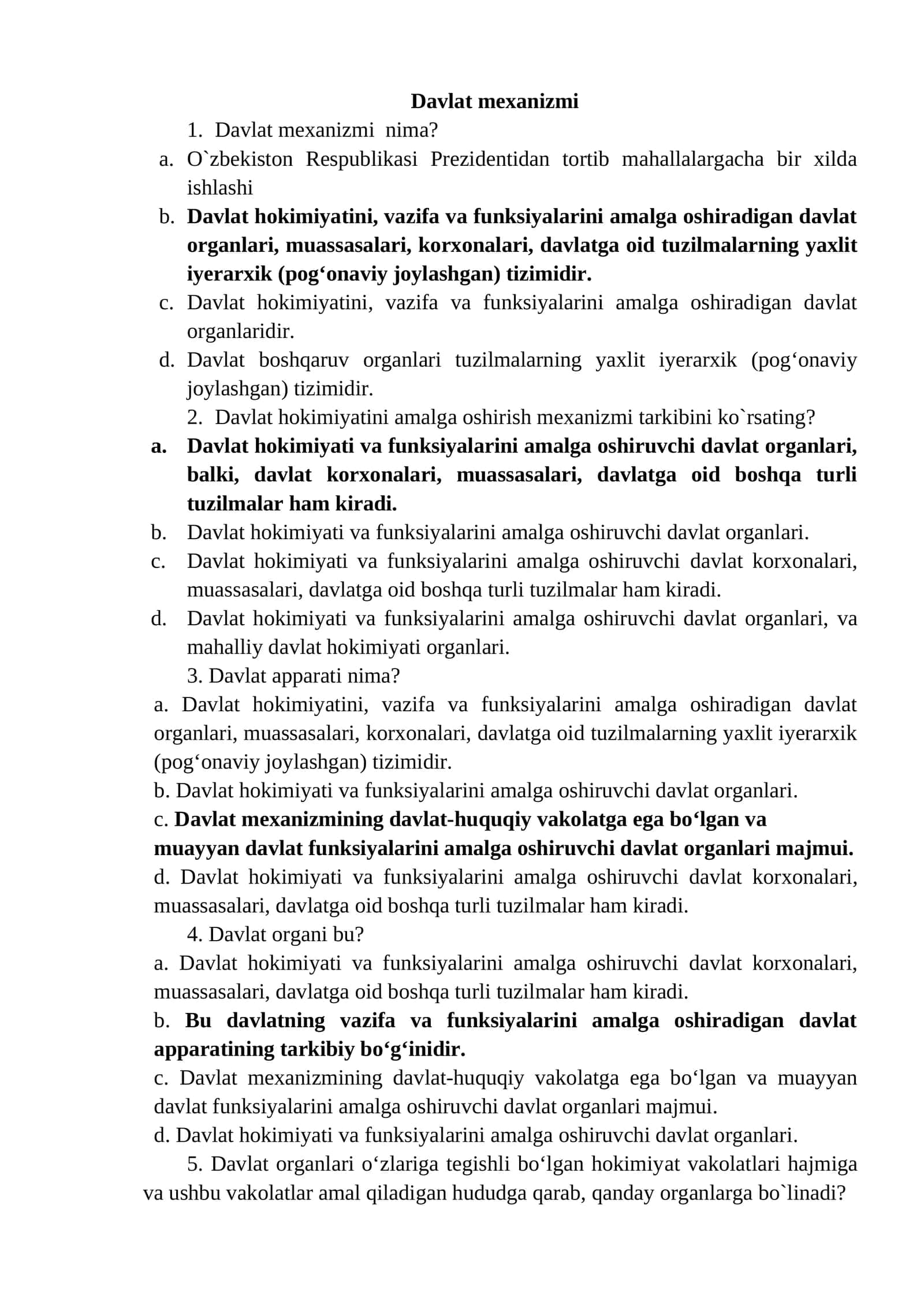 Davlat mexanizmi