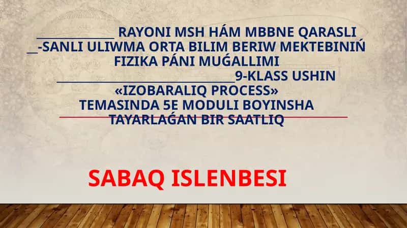 Fizika pani muǵallimi