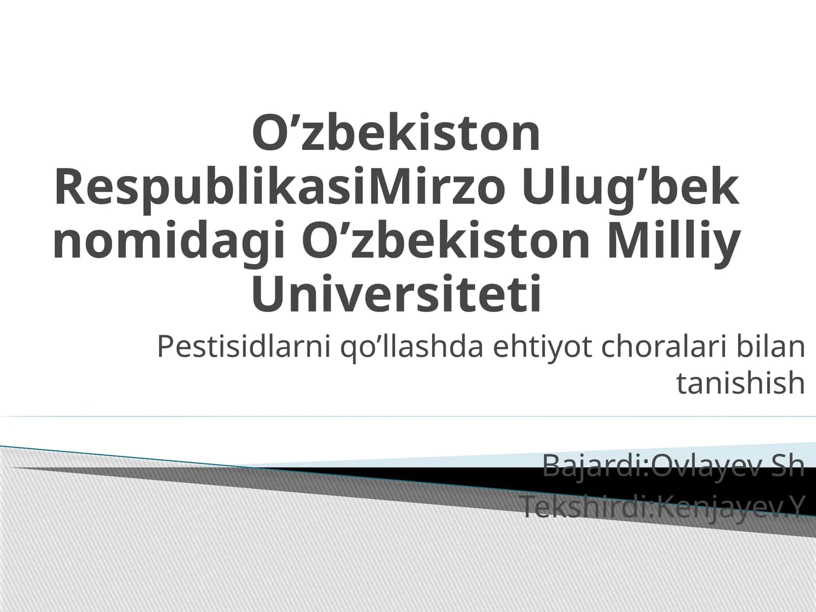 Pestitsidlar - inson tomonidan sun’iy yaratilgan kimyoviy birikmalardir