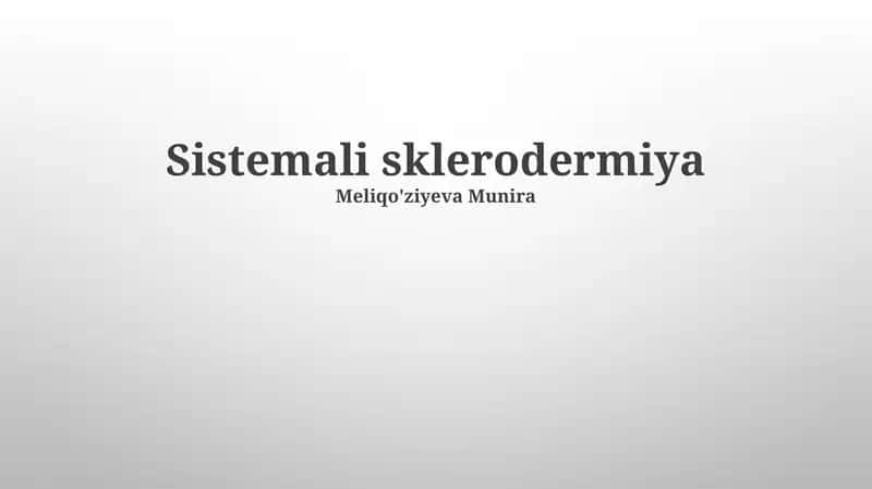 Sistemali sklerodermiya