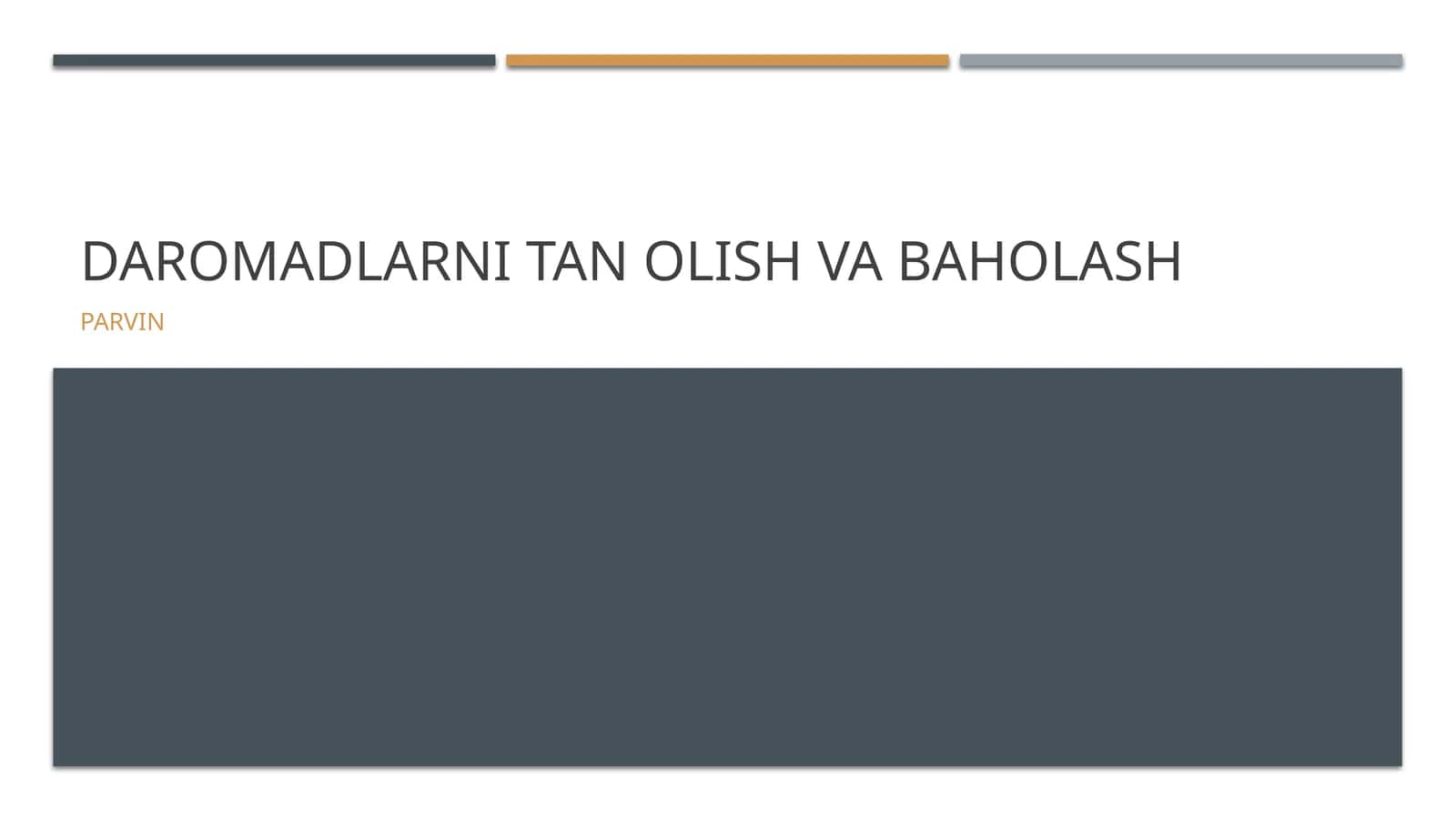 Daromadlarni tan olish va baholash