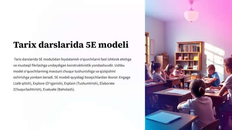Tarix darslarida 5E modeli
