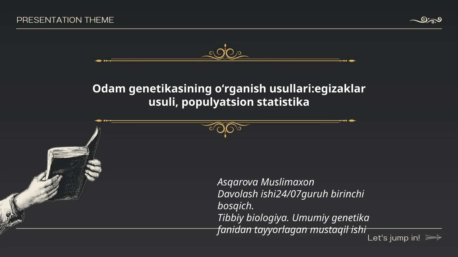 Oddam genetikasining oʻrganish usullari: egizaklar usuli, populyatsion statistika