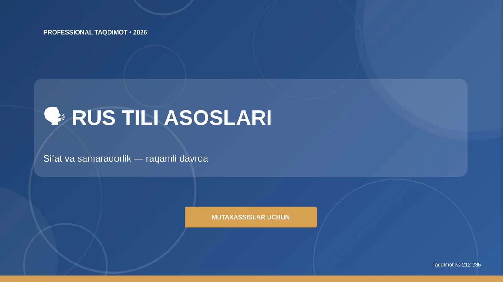 RUS TILI ASOSLARI