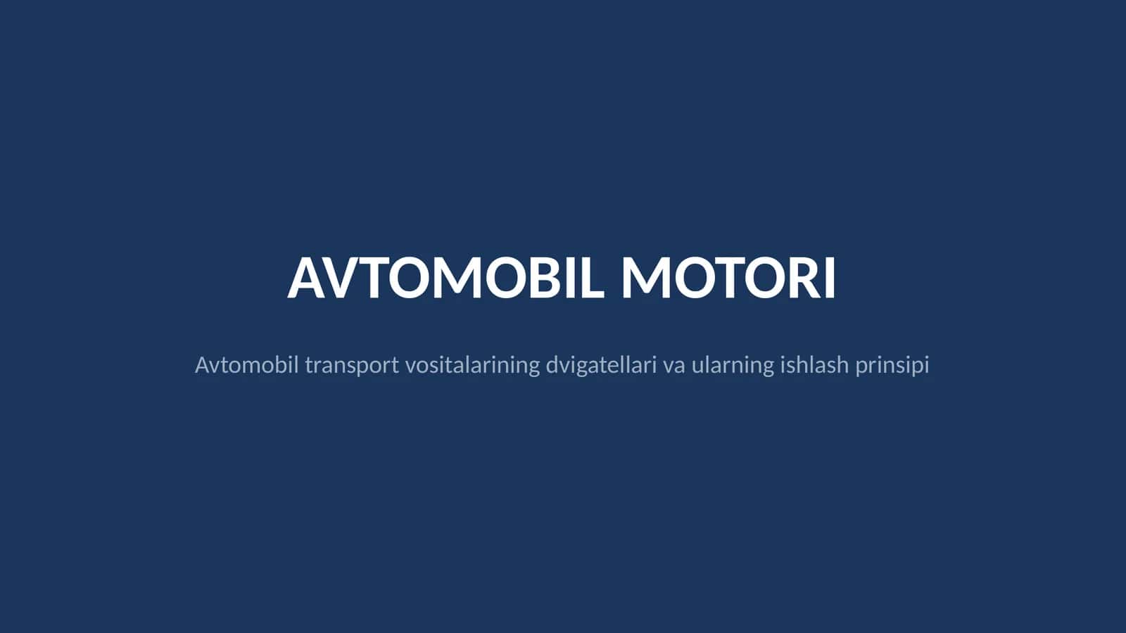 Avtomobil matori