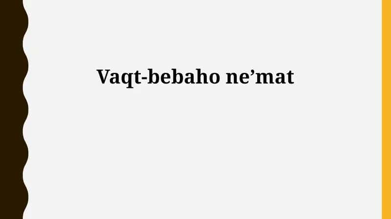 Vaqtning mohiyati