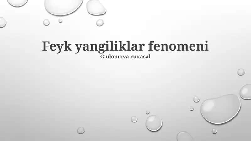 Soxta yangiliklar fenomeni