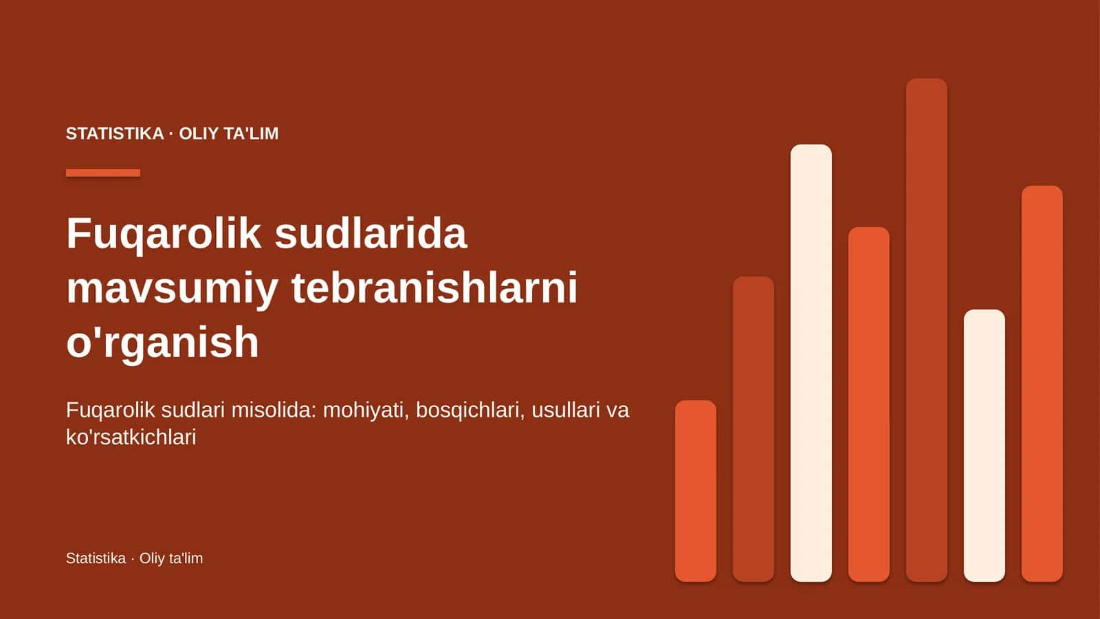 fuqarolik sudlarida mavsumiy tebranishlarni o'rganish 3009
