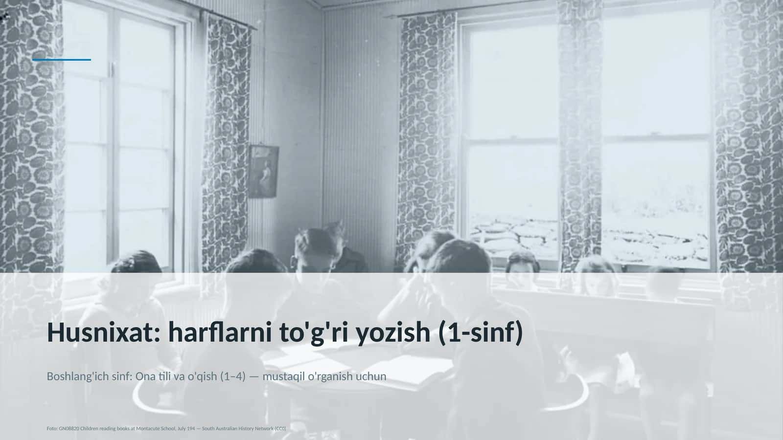 Ona tili va o'qish (1–4)