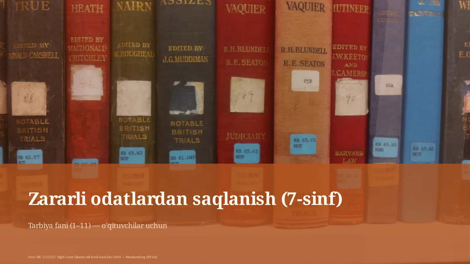 Zararli odatlardan saqlanish (7-sinf)