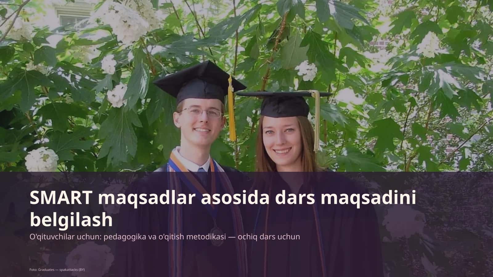 SMART maqsadlar asosida dars maqsadini belgilash