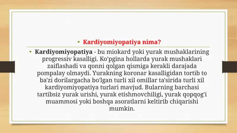 Kardiyomiyopatiya