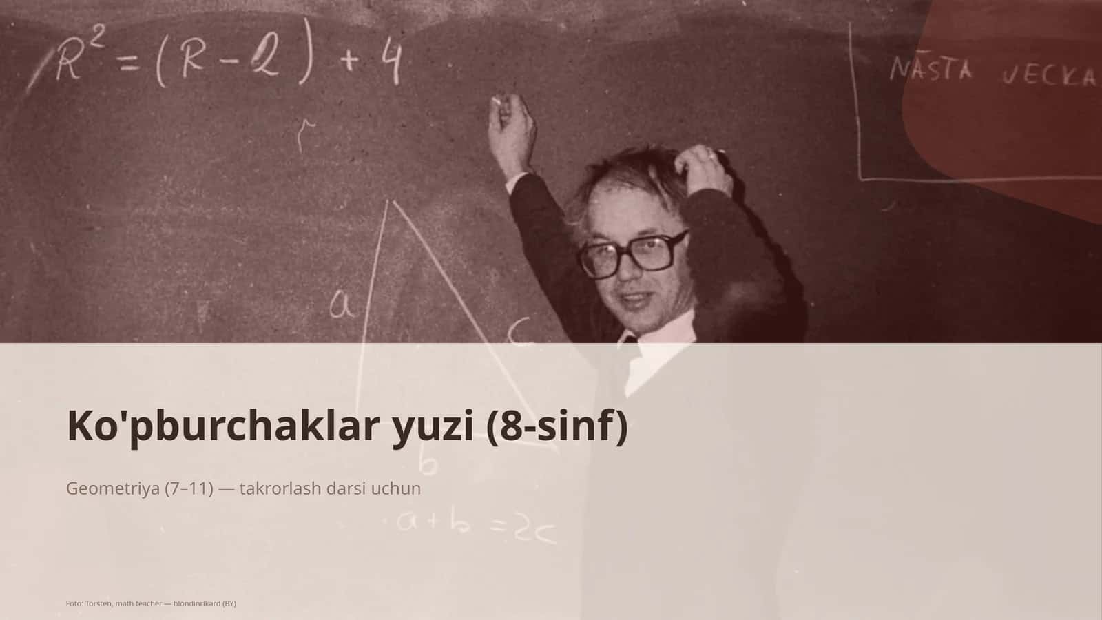 Ko'pburchaklar yuzi (8-sinf)