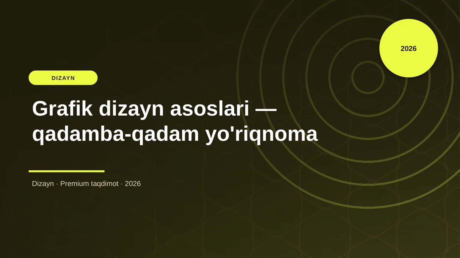 Grafik dizayn asoslari — qadamba-qadam yo'riqnoma