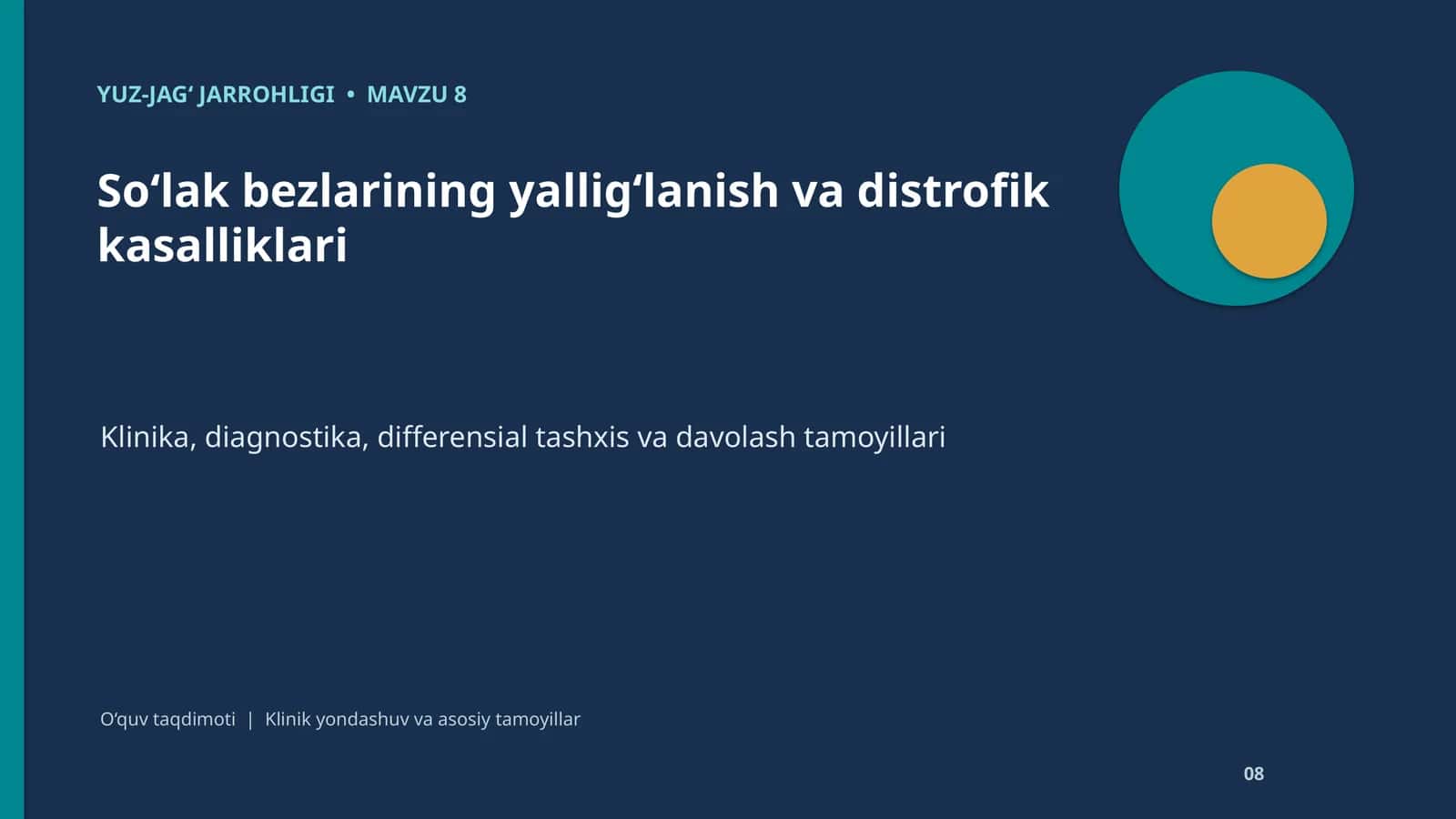 Soʻlak bezlarining yalligʻlanish va distrofik kasalliklari .
