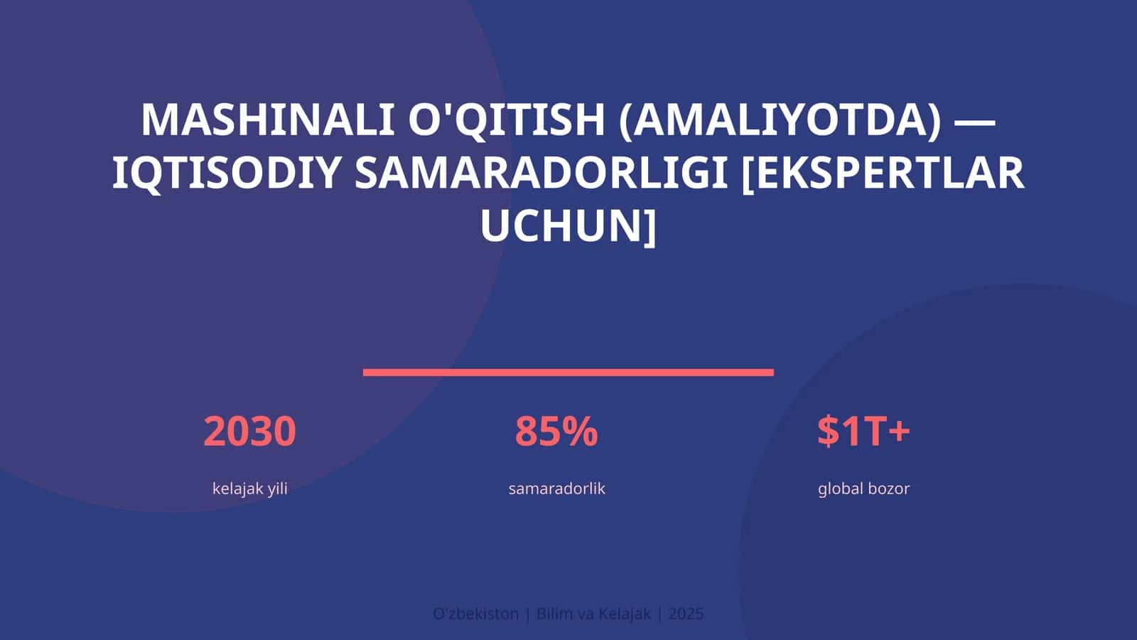 Mashinali o'qitish (amaliyotda) — iqtisodiy samaradorligi [ekspertlar uchun]