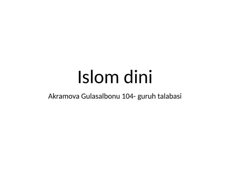 Islomdini