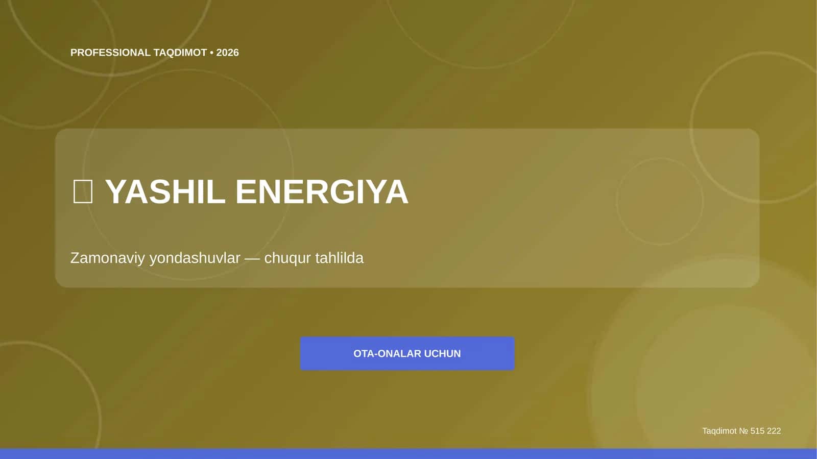 YASHIL ENERGIYA