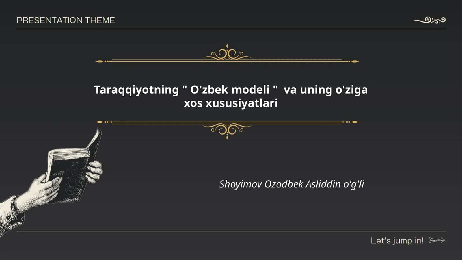 O'zbek modeli tamoyillari
