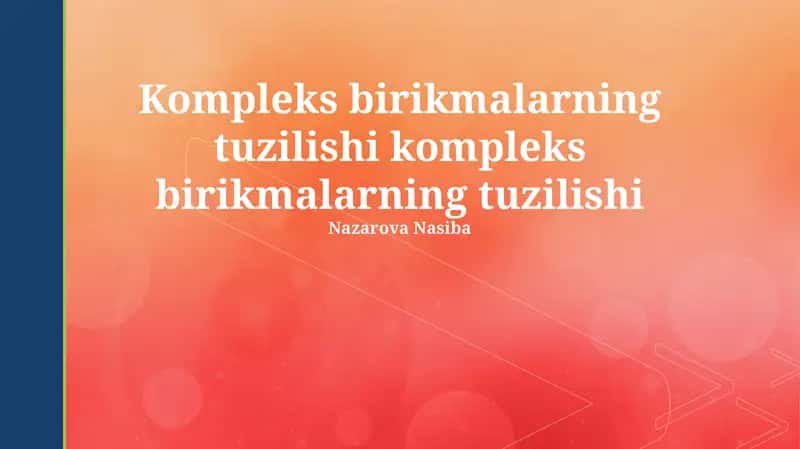 Kompleks birikmalarning tuzilishi kompleks birikmalarning tuzilishi