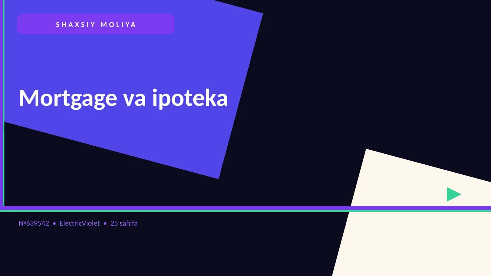 Mortgage va ipoteka