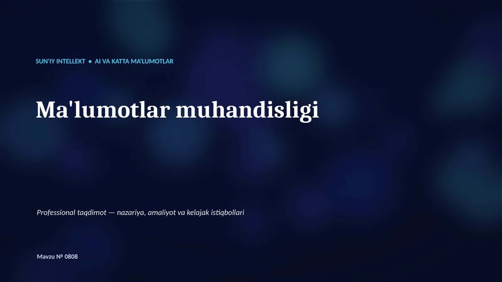 Ma'lumotlar muhandisligi