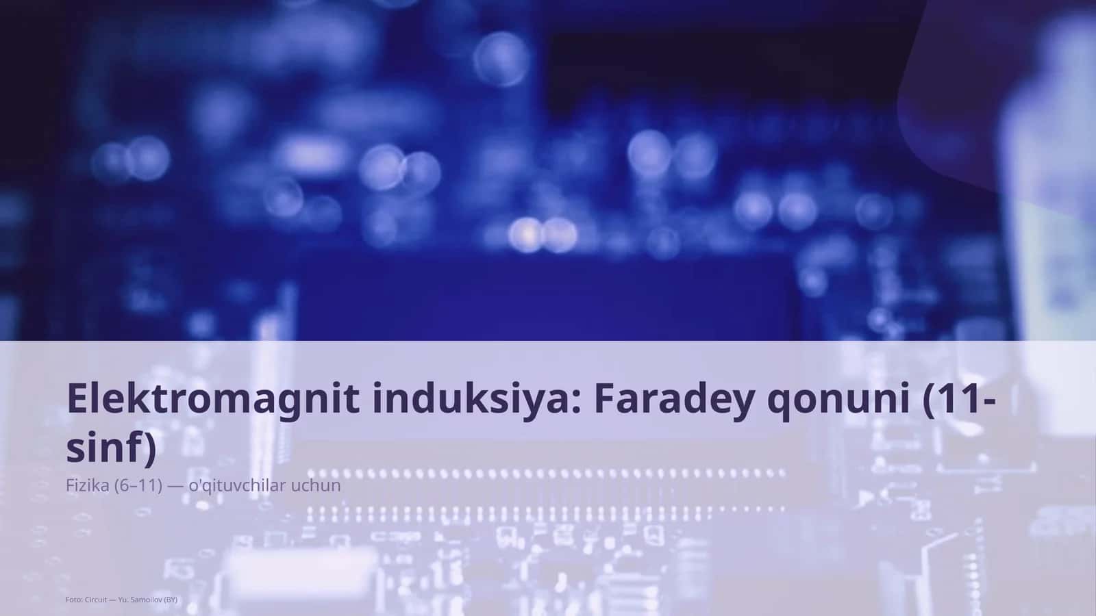 Elektromagnit induksiya: Faradey qonuni (11-sinf)