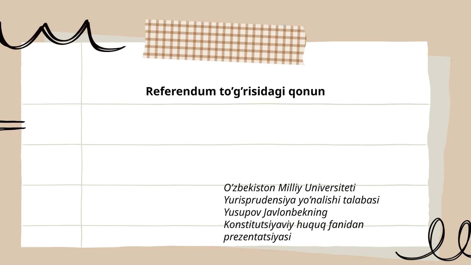 Referendum to’g’risidagi qonun
