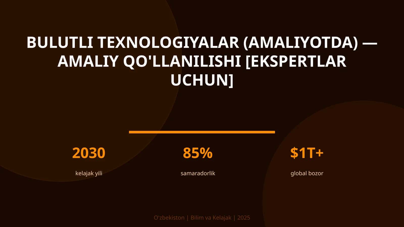 Bulutli texnologiyalar (amaliyotda) — amaliy qo'llanilishi [ekspertlar uchun]