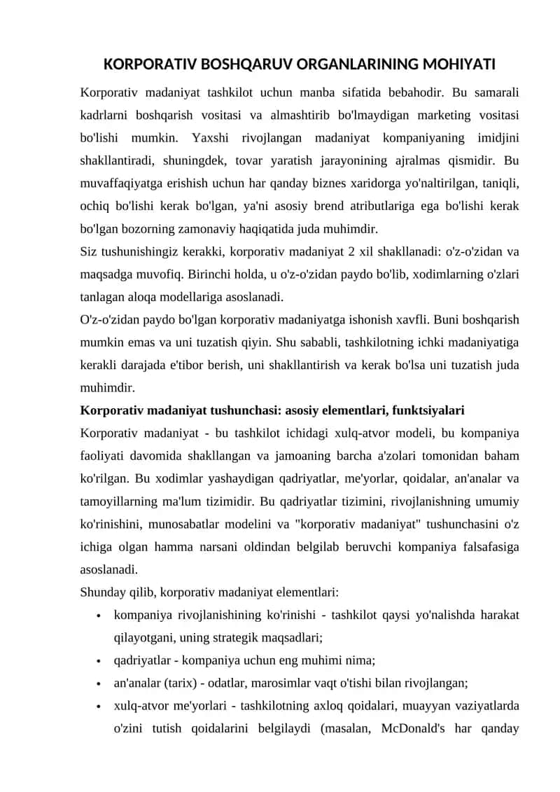 Korporativ madaniyat