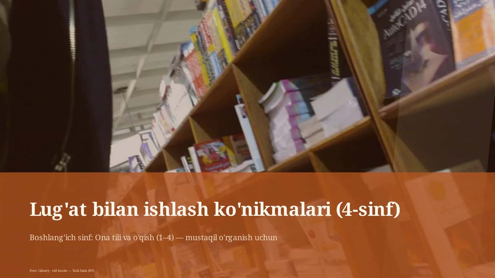 Lug'at bilan ishlash ko'nikmalari (4-sinf)