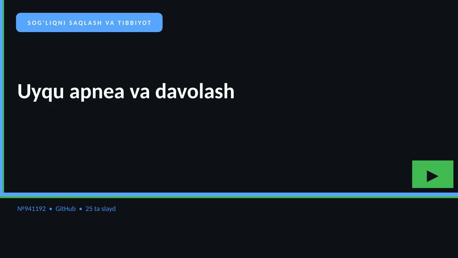 Uyqu apnea va davolash