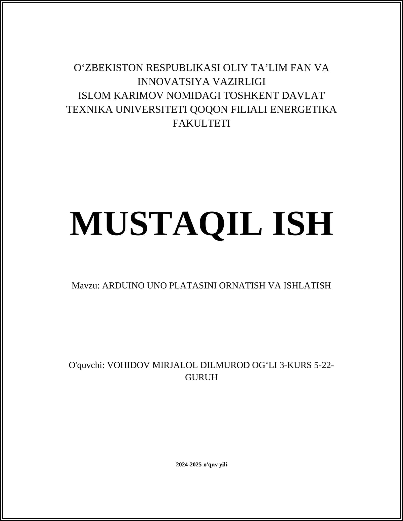 Arduino Uno taxtasi