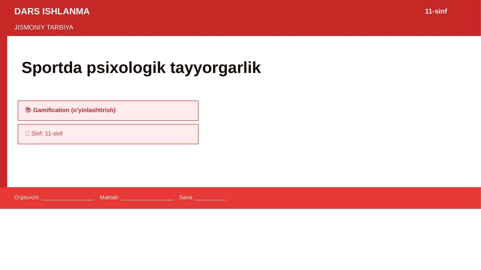 Sportda psixologik tayyorgarlik
