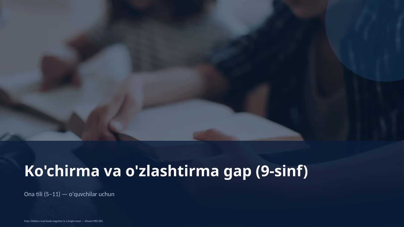 Ko'chirma va o'zlashtirma gap (9-sinf)