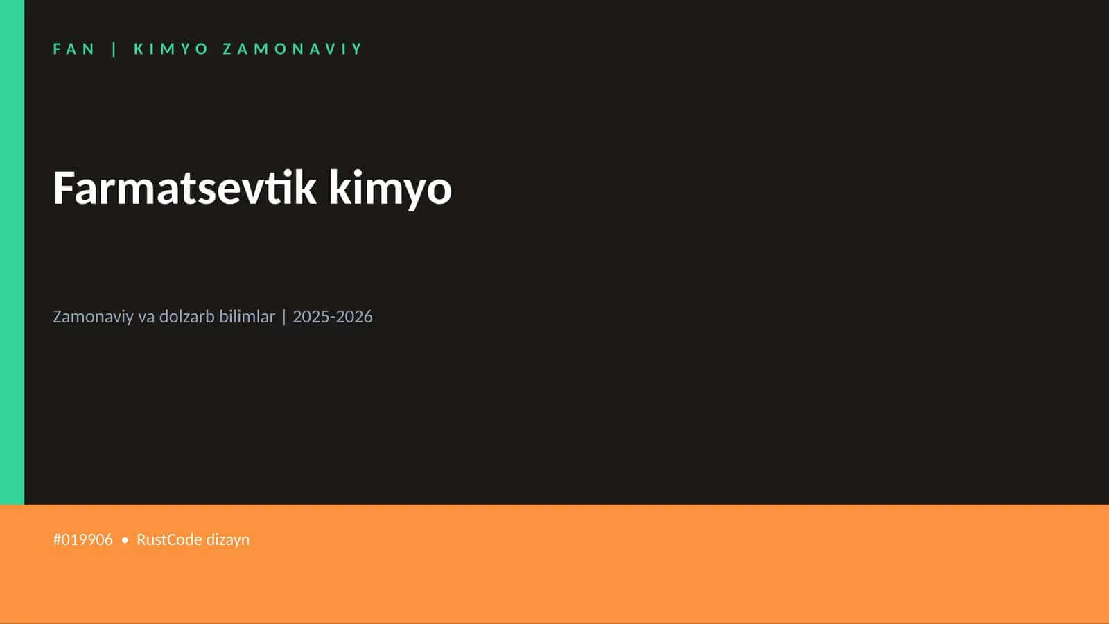 KIMYO ZAMONAVIY