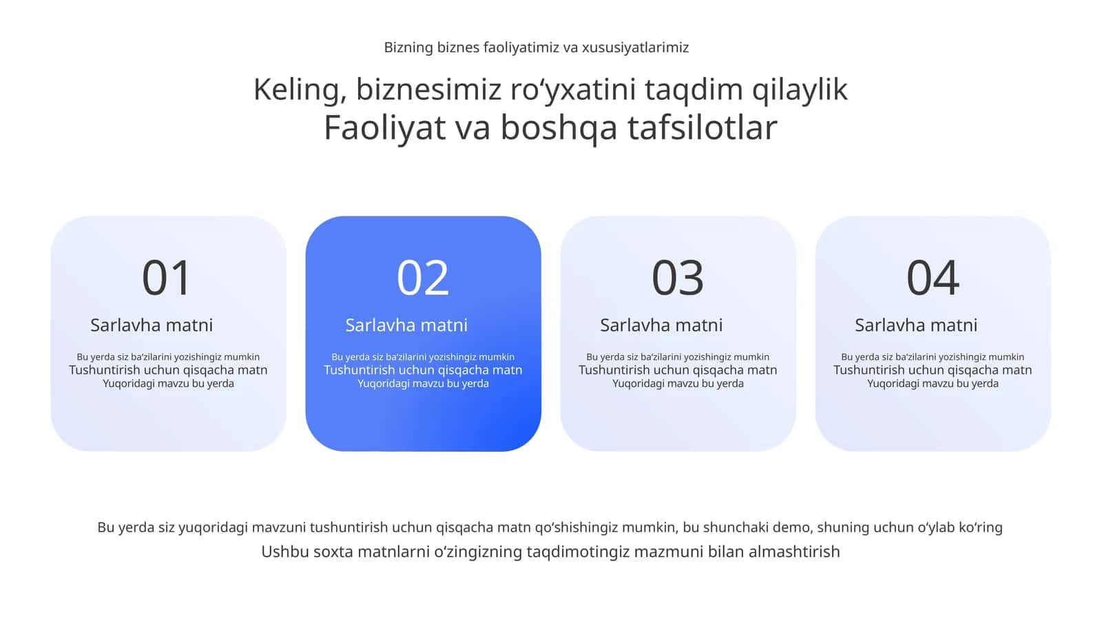 4 Bosqichli Biznes Jarayonlari va Loyiha Boshqaruvi Taqdimoti (11 Slayd)