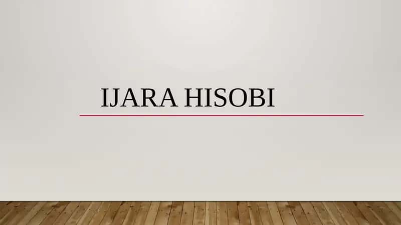 ijara hisobi