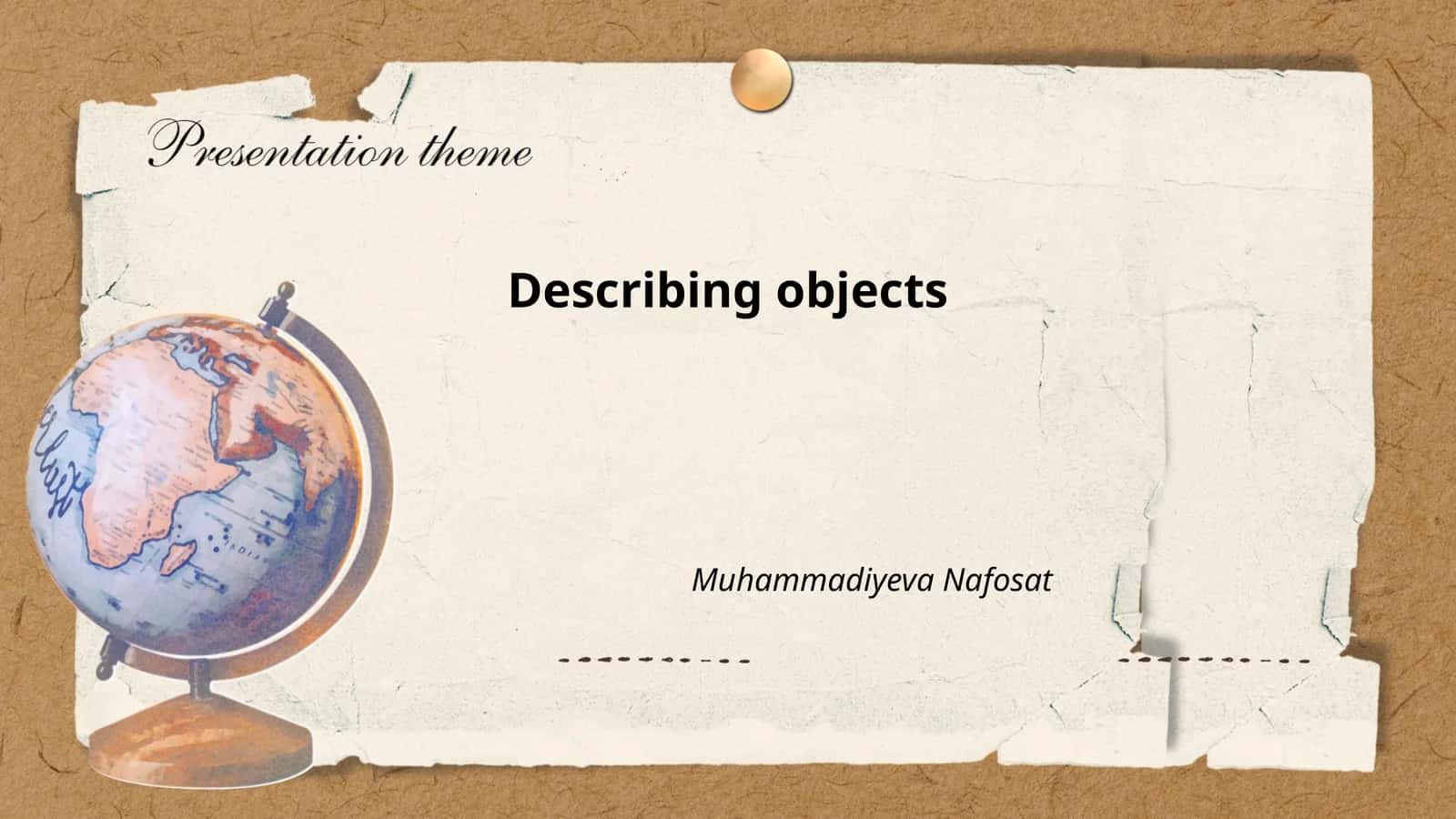 Describing objects