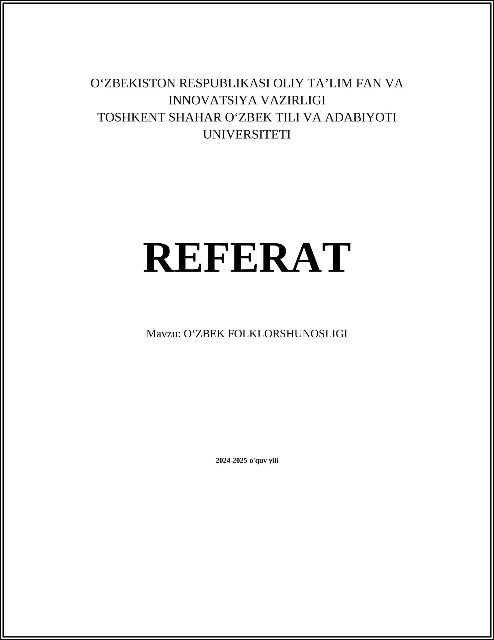 Oʻzbek xalq ertaklari