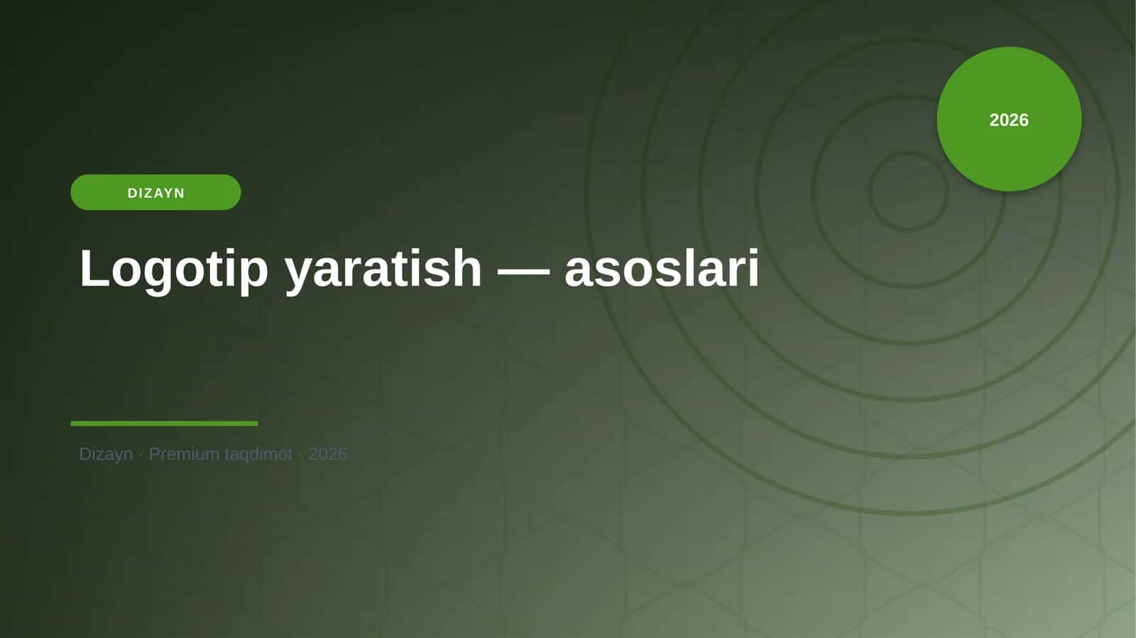Logotip yaratish — asoslari