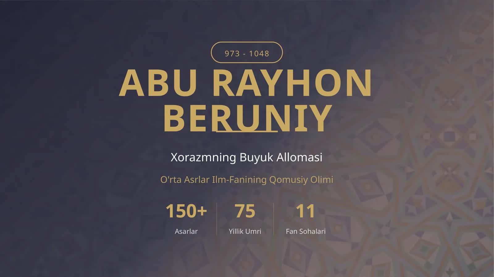 ABU RAYHON BERUNIY