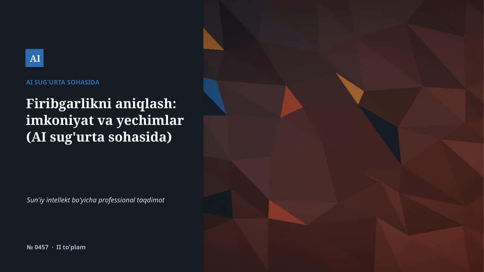 Sun'iy intellekt bo'yicha professional taqdimot