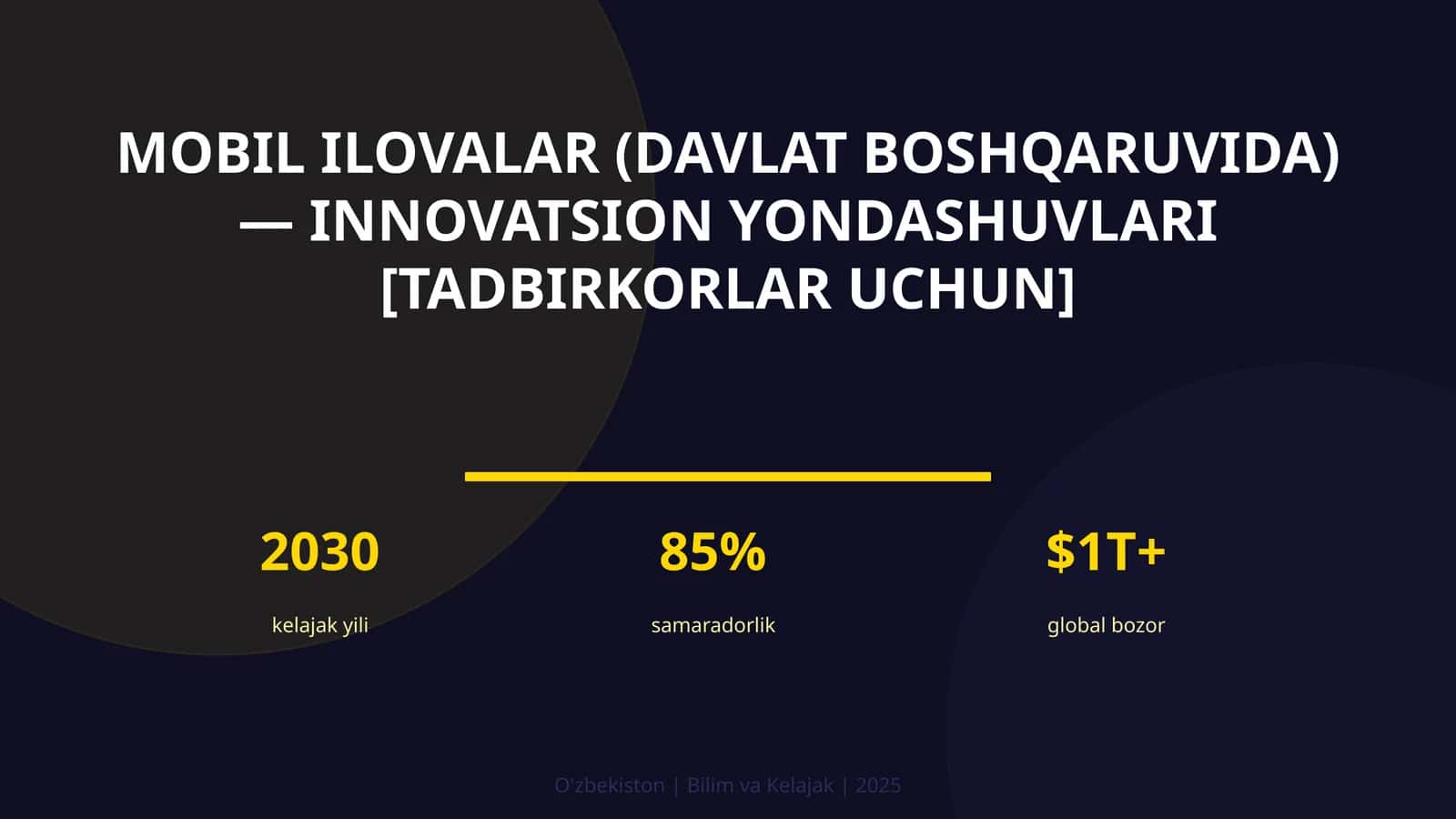 MOBIL ILOVALAR (DAVLAT BOSHQARUVIDA) — INNOVATSION YONDASHUVLARI [TADBIRKORLAR UCHUN]