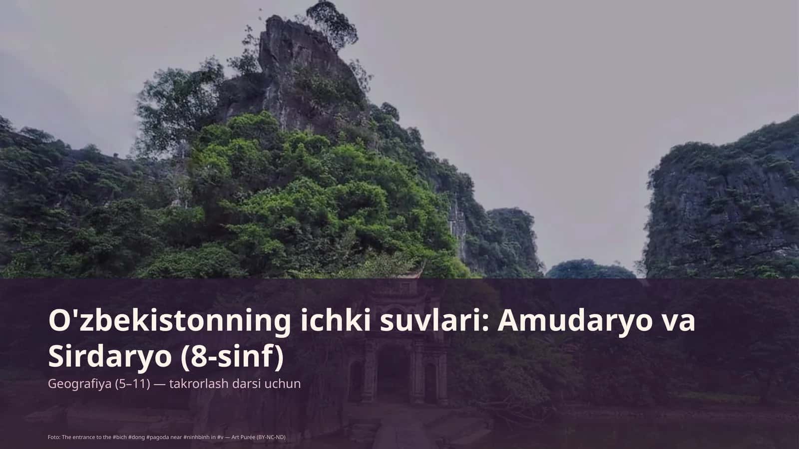 O'zbekistonning ichki suvlari: Amudaryo va Sirdaryo (8-sinf)