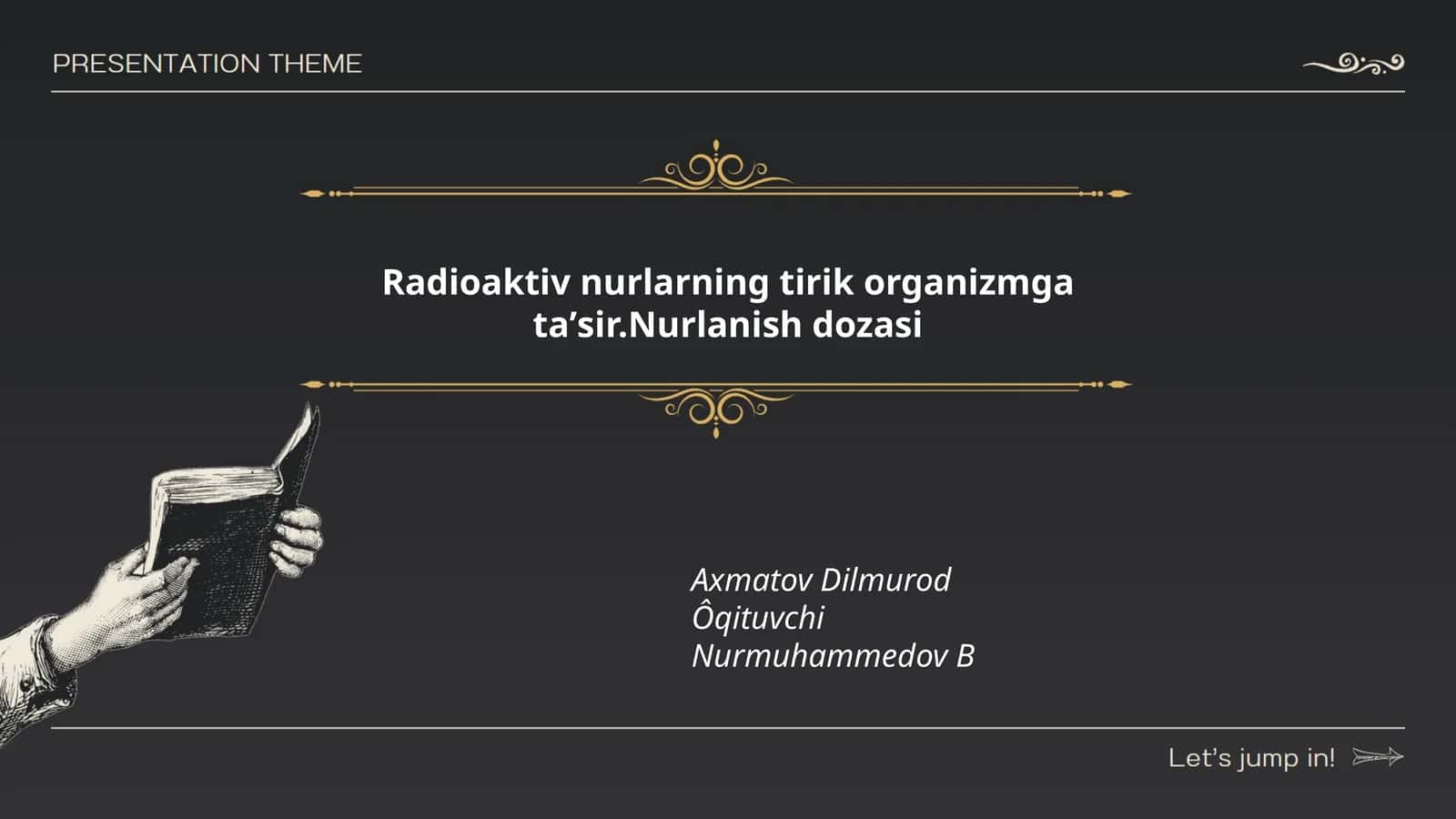 Radioaktiv nurlarning tirik organizmga taʼsir.Nurlanish dozasi